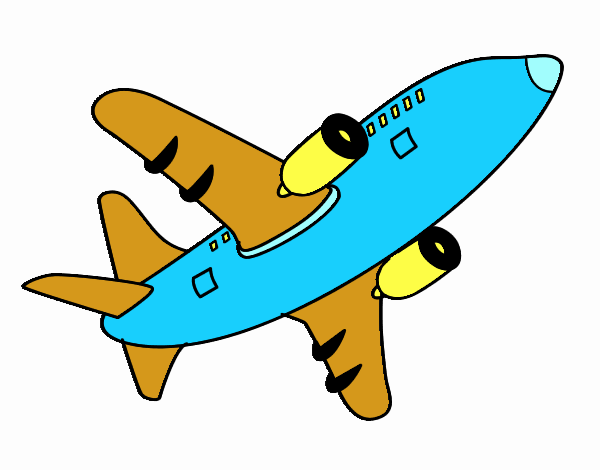 Desenho Avião a voar pintado por davipe