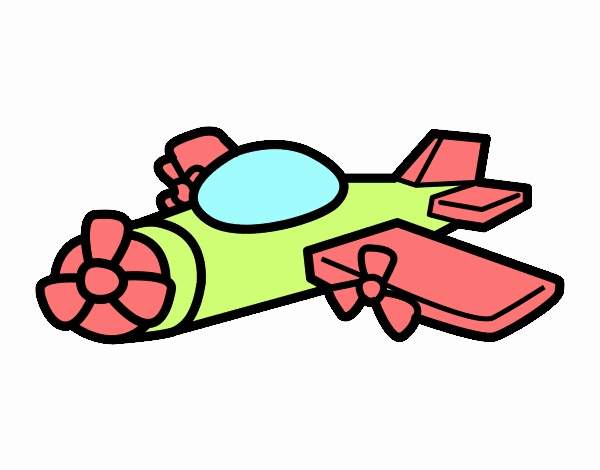 Desenho Avião hélice pintado por davipe