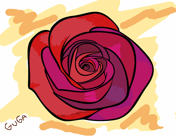 Desenho Flor de rosa pintado por amauri