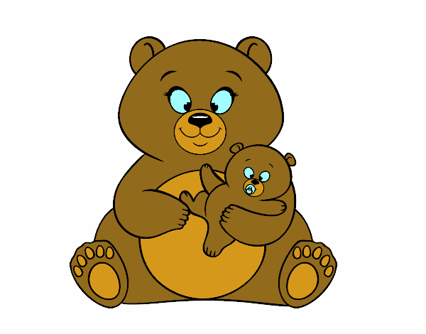 Mãe ursa ursinho