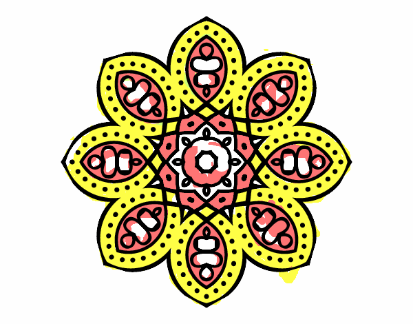 Desenho Mandala árabe pintado por Jussarapa
