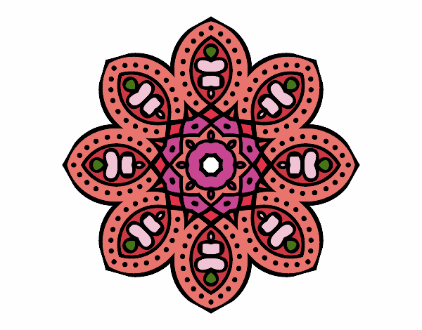Desenho Mandala árabe pintado por luaspezia