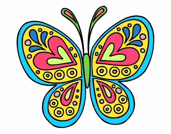 Desenho Mandala borboleta pintado por Arbaiter