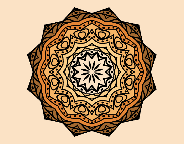Desenho Mandala com estrato  pintado por luaspezia