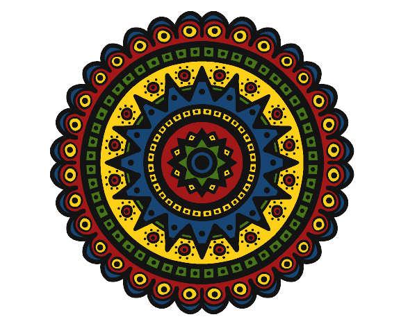 Desenho Mandala étnica pintado por izisena