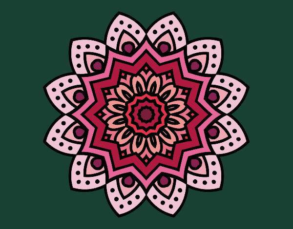 Desenho Mandala flor natural pintado por Gracielle