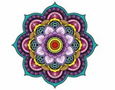 Desenho Mandala flor oriental pintado por Gracielle