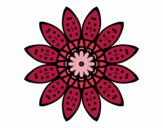 Desenho Mandala flores com pétalas pintado por luaspezia