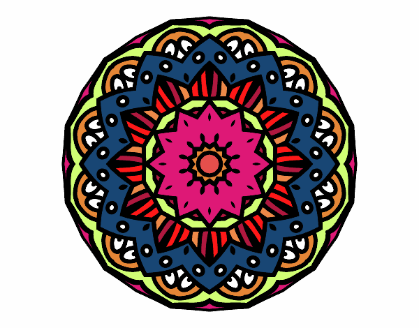Desenho Mandala modernista pintado por luaspezia