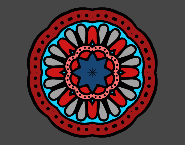 Desenho Mandala mosaico pintado por luaspezia
