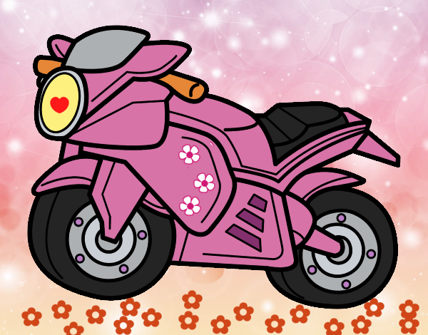 Desenho de Moto esportiva pintado e colorido por Usuário não registrado o  dia 20 de Maio do 2015