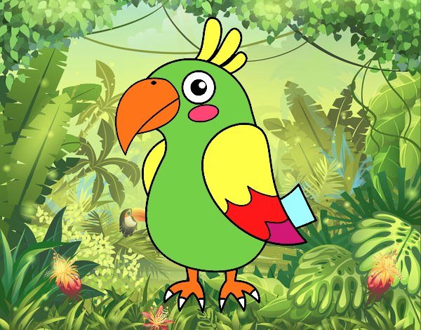 Desenho Papagaio tropical pintado por ShadowCat