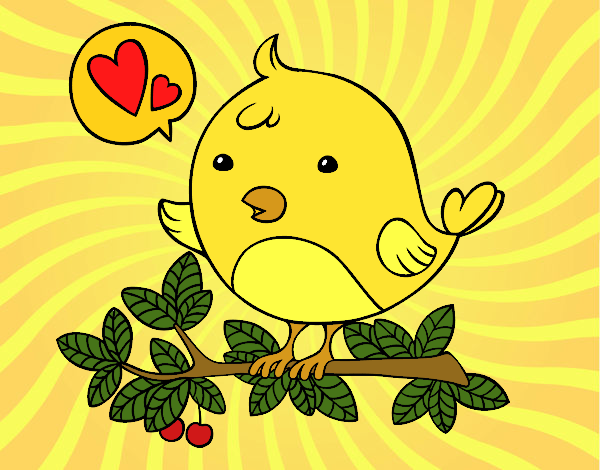 Desenho Pássaro do Twitter pintado por Missim