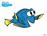 Desenho À procura de Nemo - Dory pintado por Carlamotta