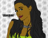Desenho Ariana Grande com coleira pintado por IrisXvr