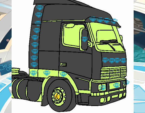 Desenho de caminhão - Ficou top