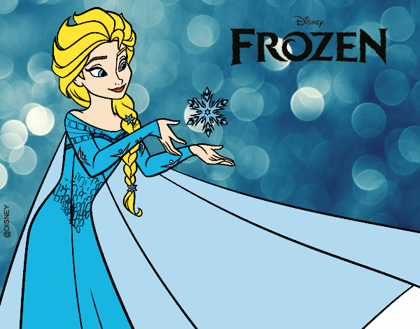 Desenho Frozen Elsa pintado por Hudsonzin
