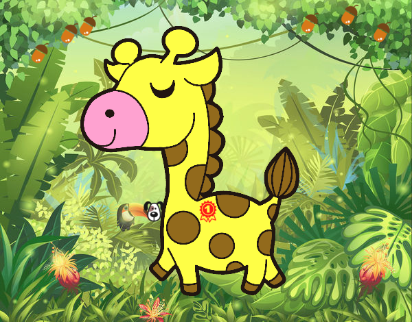 Desenho Girafa vaidosa pintado por edet