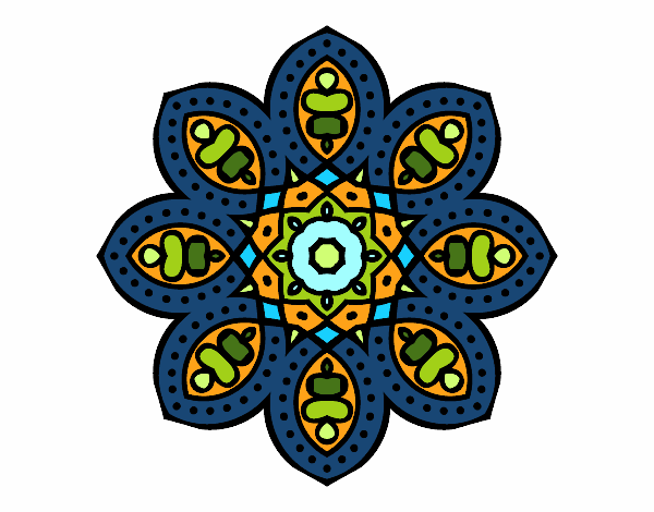 Desenho Mandala árabe pintado por Tafelix