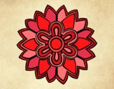 Desenho Mandala em forma flor weiss pintado por AmaliaLait