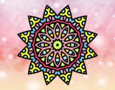 Desenho Mandala estrela pintado por jehangelis