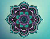 Desenho Mandala flor oriental pintado por smmag