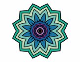 Desenho Mandala flores de girassol pintado por annycopque