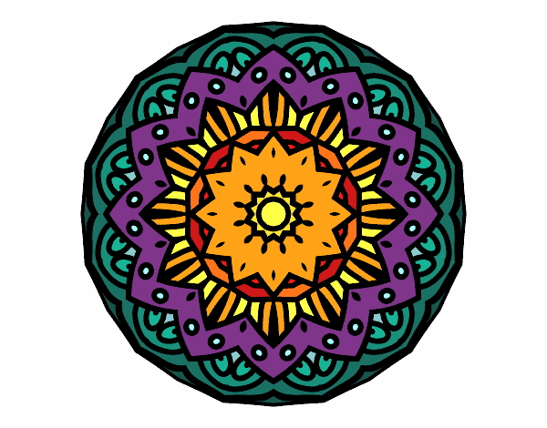 Desenho Mandala modernista pintado por Gracielle