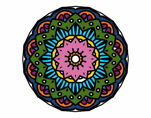 Desenho Mandala modernista pintado por annycopque