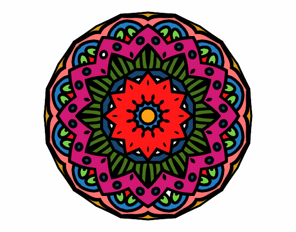 Desenho Mandala modernista pintado por annycopque