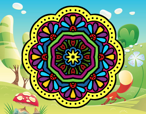Desenho Mandala mosaico modernista pintado por PriKlesse