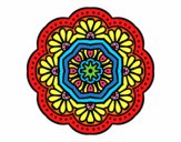Desenho Mandala mosaico modernista pintado por Slotus