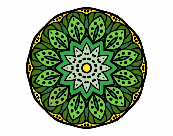 Desenho Mandala natureza pintado por annycopque