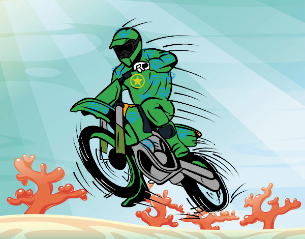 Desenho de moto pintado e colorido por Fortinho o dia 19 de Junho
