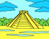 Desenho Pirâmide de Chichén Itzá pintado por muriloca