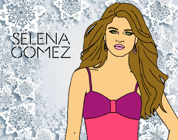 Desenho Selena Gomez pintado por Juju22