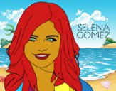 Desenho Selena Gomez sorrindo pintado por MelissaSO