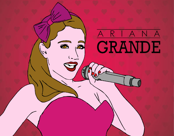 Desenho Ariana Grande cantando pintado por NadiaSanto