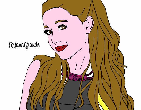 Desenho Ariana Grande com coleira pintado por NadiaSanto