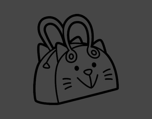 Desenho Bolsa cara do gato pintado por missmirim