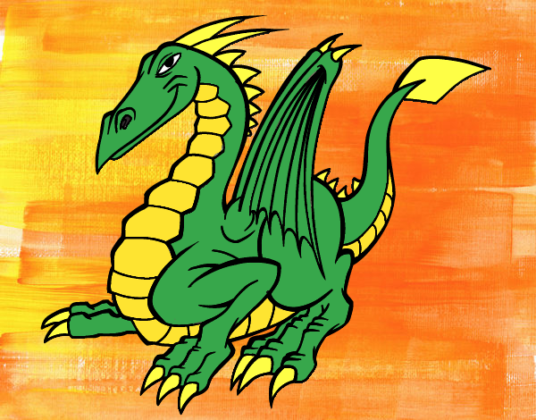 Desenho Dragão elegante pintado por Iza14