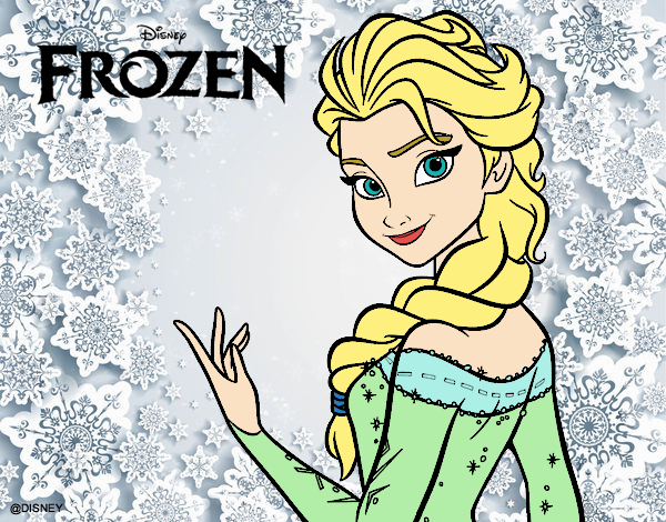 Desenho Elsa de Frozen pintado por BrunaFaria