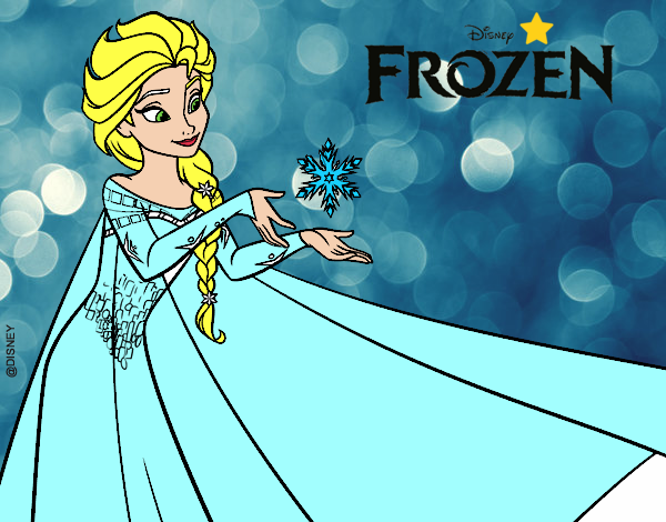 Desenho Frozen Elsa pintado por gabyy