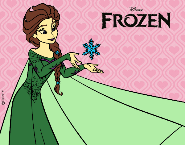 Desenho Frozen Elsa pintado por missmirim