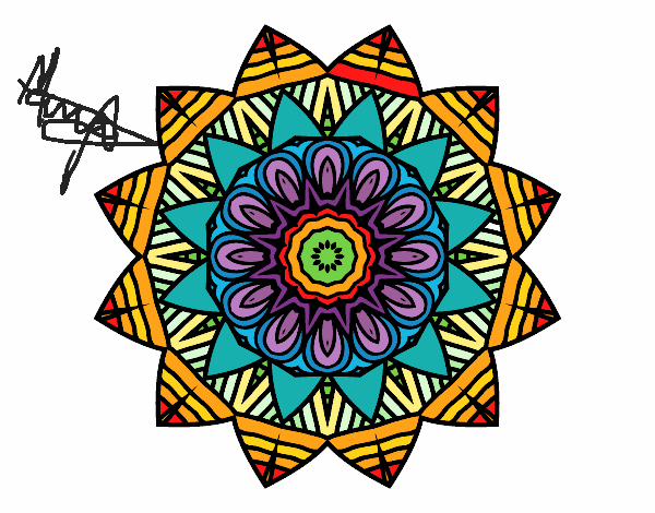 Desenho Mandala de fruto pintado por RessDiva