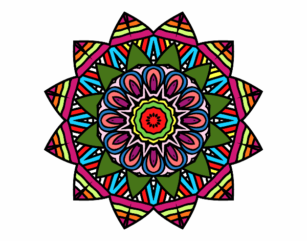Desenho Mandala de fruto pintado por ELEKTRA