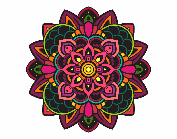 Desenho Mandala decorativa pintado por carlaperei