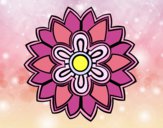 Desenho Mandala em forma flor weiss pintado por gabyy
