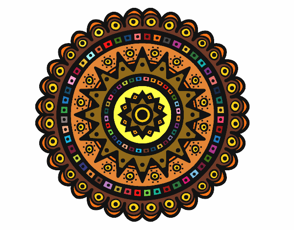Desenho Mandala étnica pintado por carlaperei