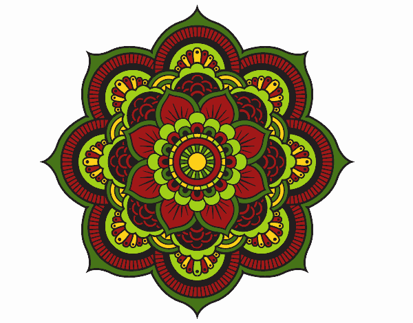 Desenho Mandala flor oriental pintado por BrunaFaria
